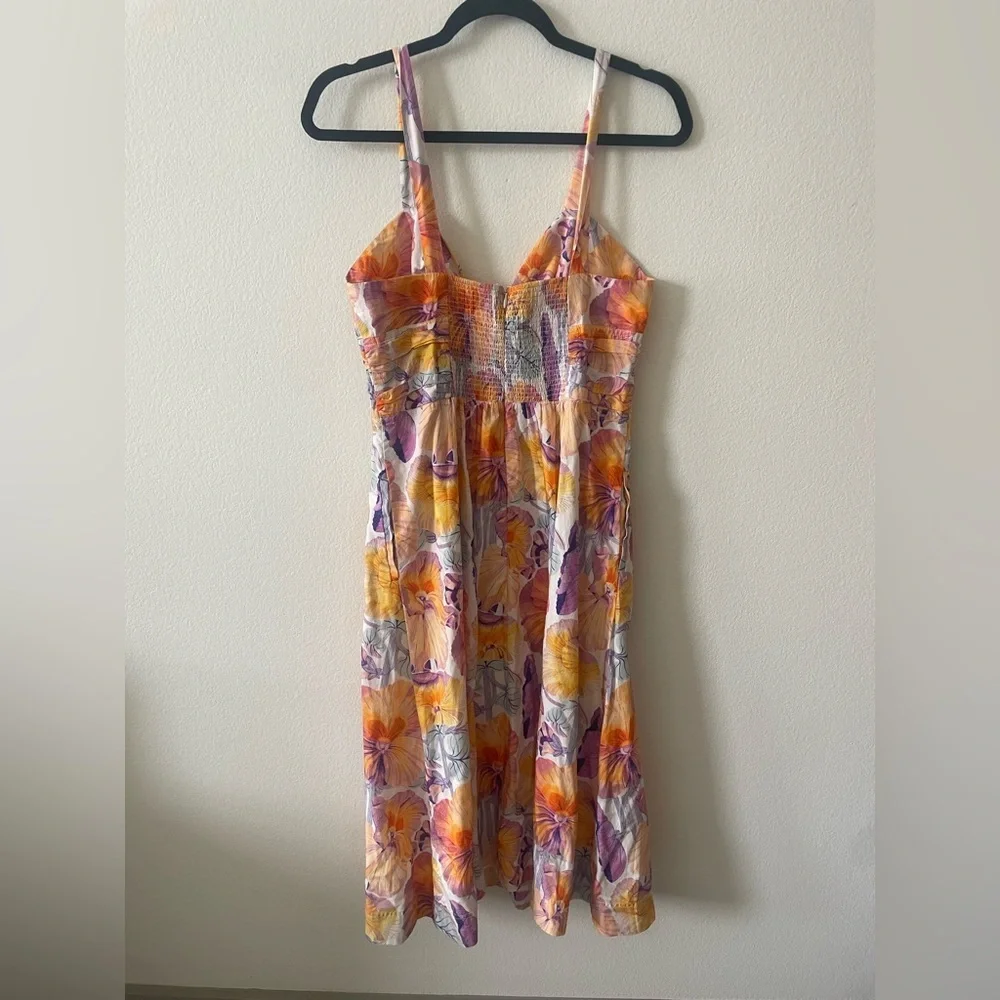 Cecilia Pettersson for Anthropologie Floral Print bow cinched waist midi Dress - Picture 10 of 10